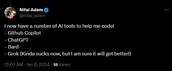 AI tools to help code tweet